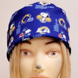 SNOOPY LA RAMS MEDICAL NURSING SCRUB CAP